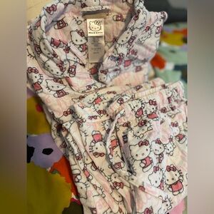 Pottery Barn Teen Hello Kitty Soft Flannel Pajama Set, New, Juniors Large